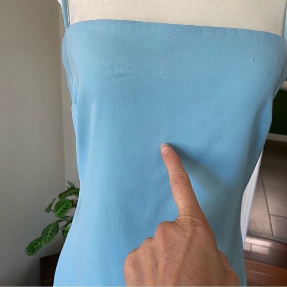 Vintage Rampage Turquoise Mini Spaghetti Strap Dress Size 9 Juniors - Picture 13 of 13